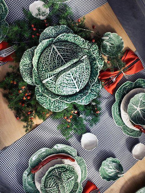 Large Cabbage Tureen, green