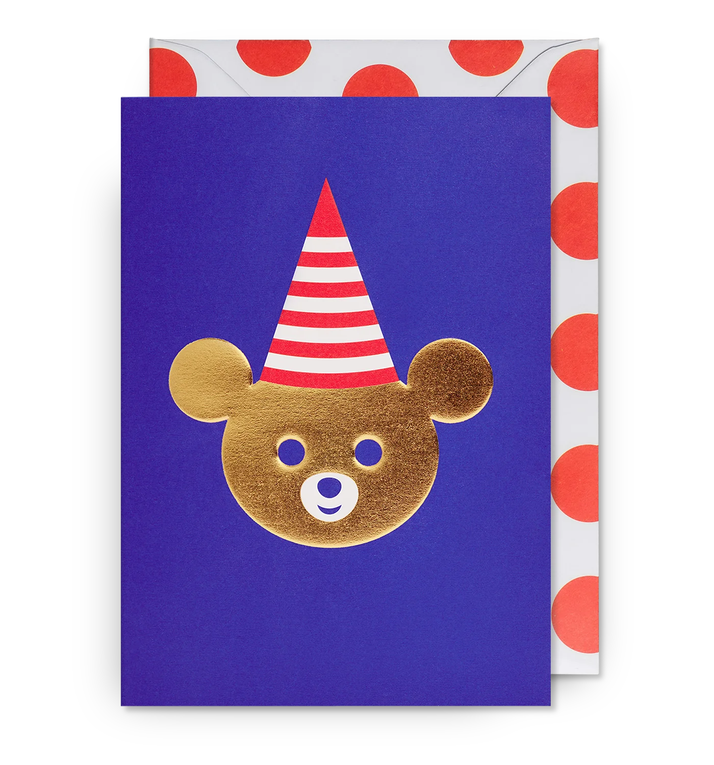 Party Hat Bear Gold Foil All Occasions Card
