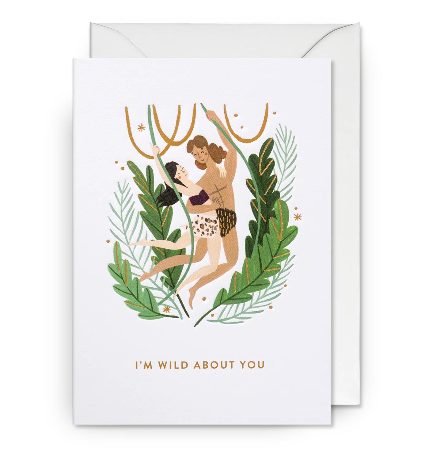 I'm Wild About You Tarzan & Jane Love Card