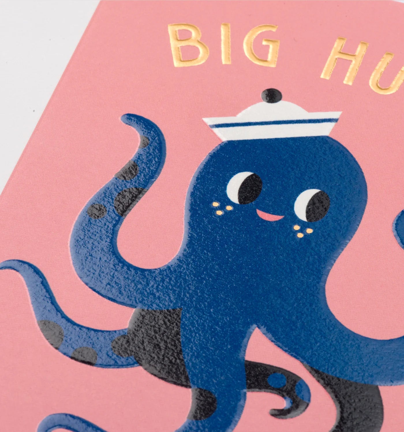 Big Hugs from Smiley Octopus Love Card by Ilse Weisfelt