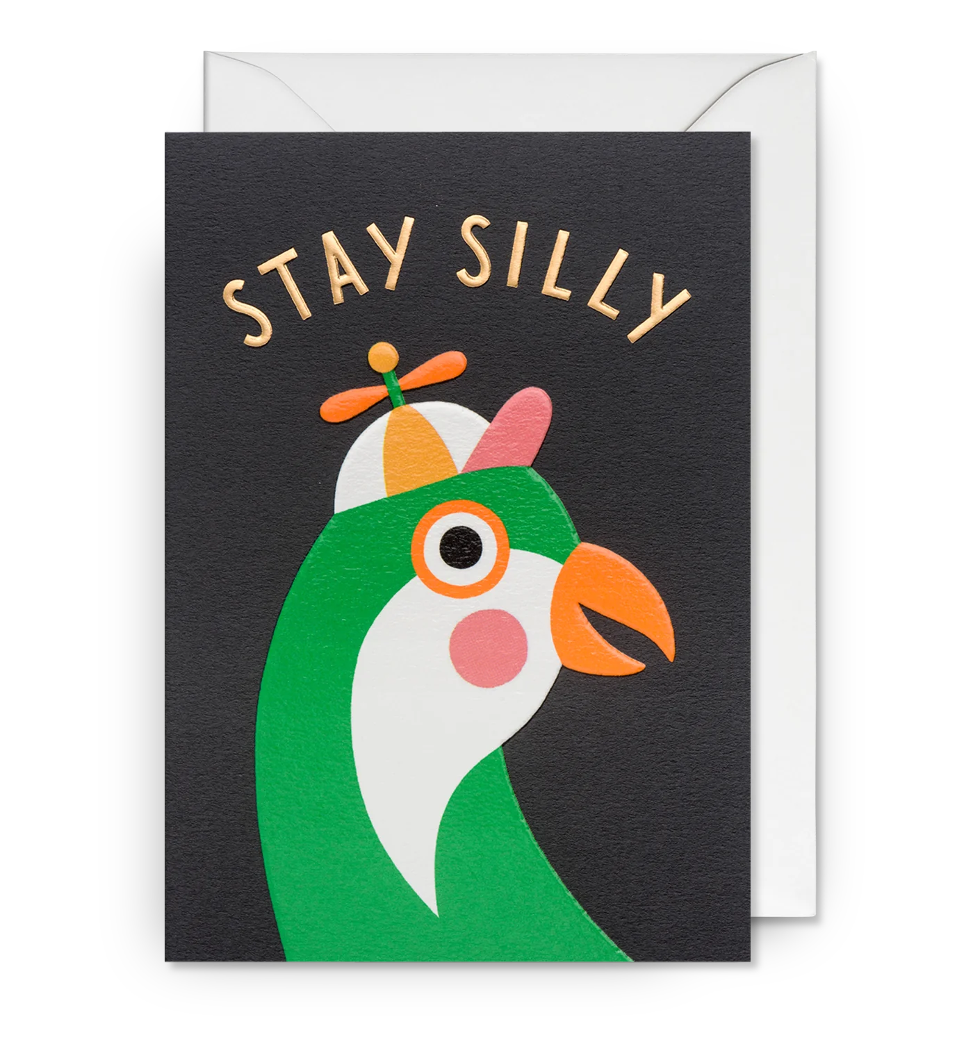 Stay Silly Parrot Card by Ilse Weisfelt