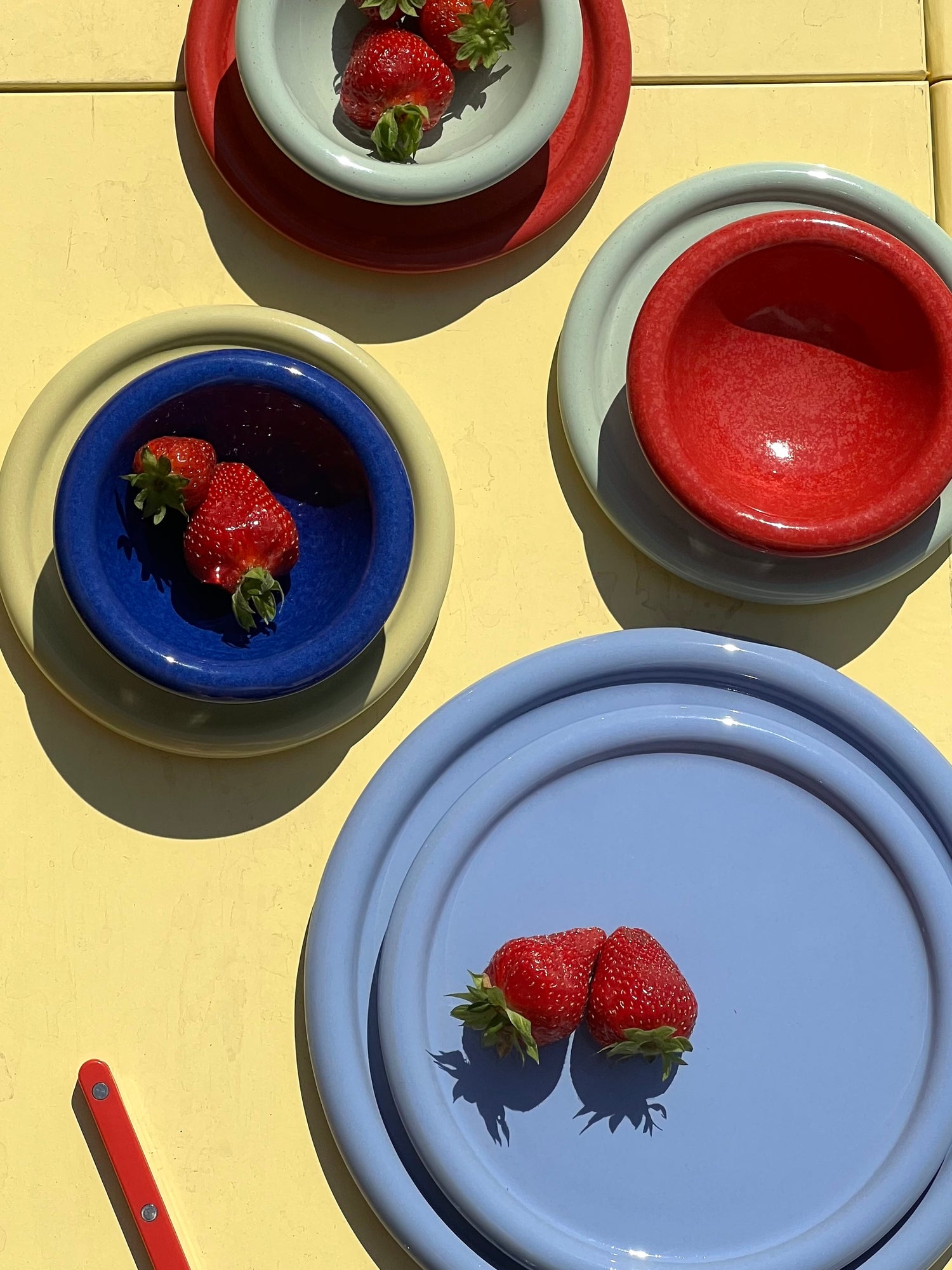 Porto mini plate, red