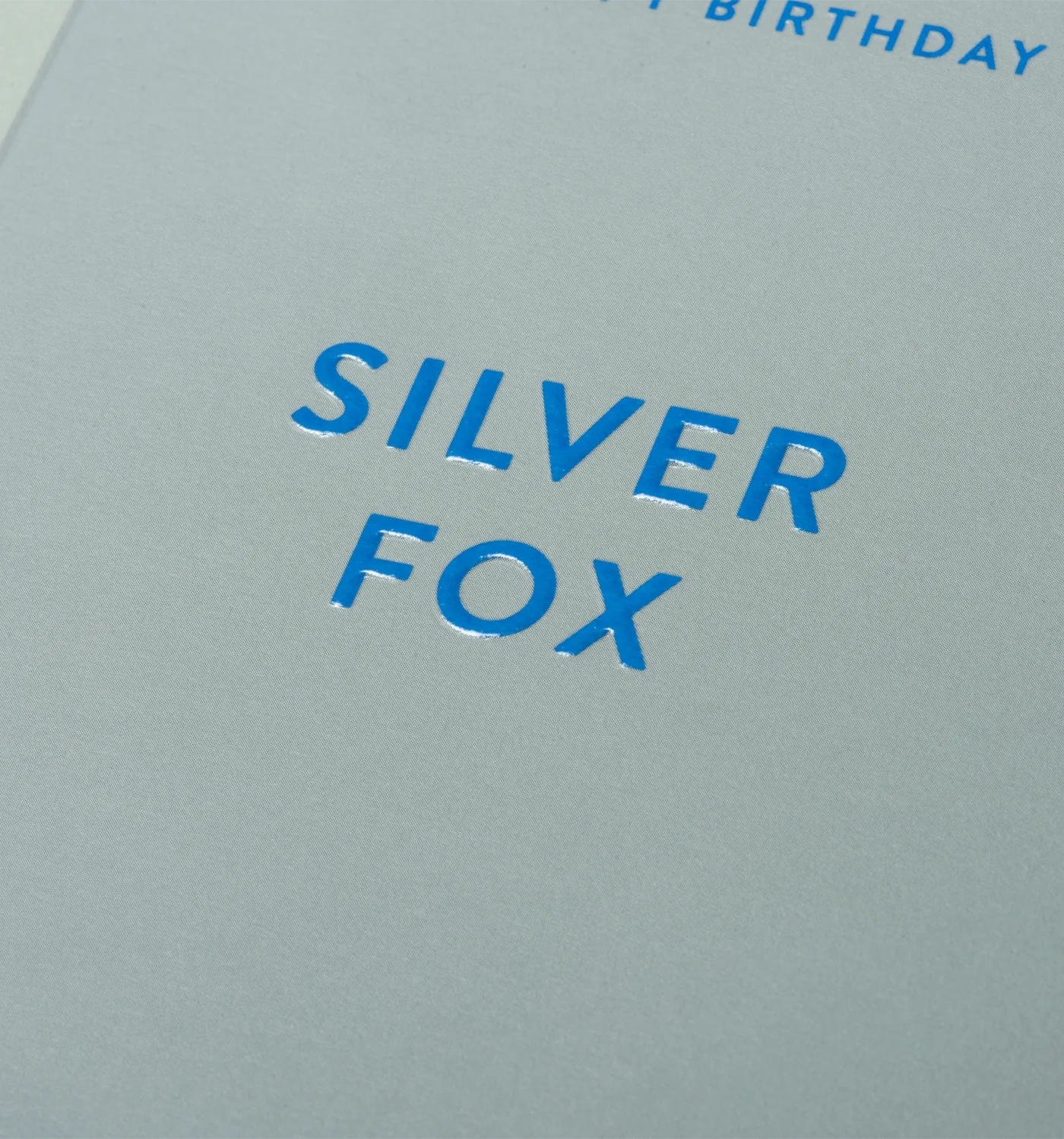 Silver Fox Birthday Card