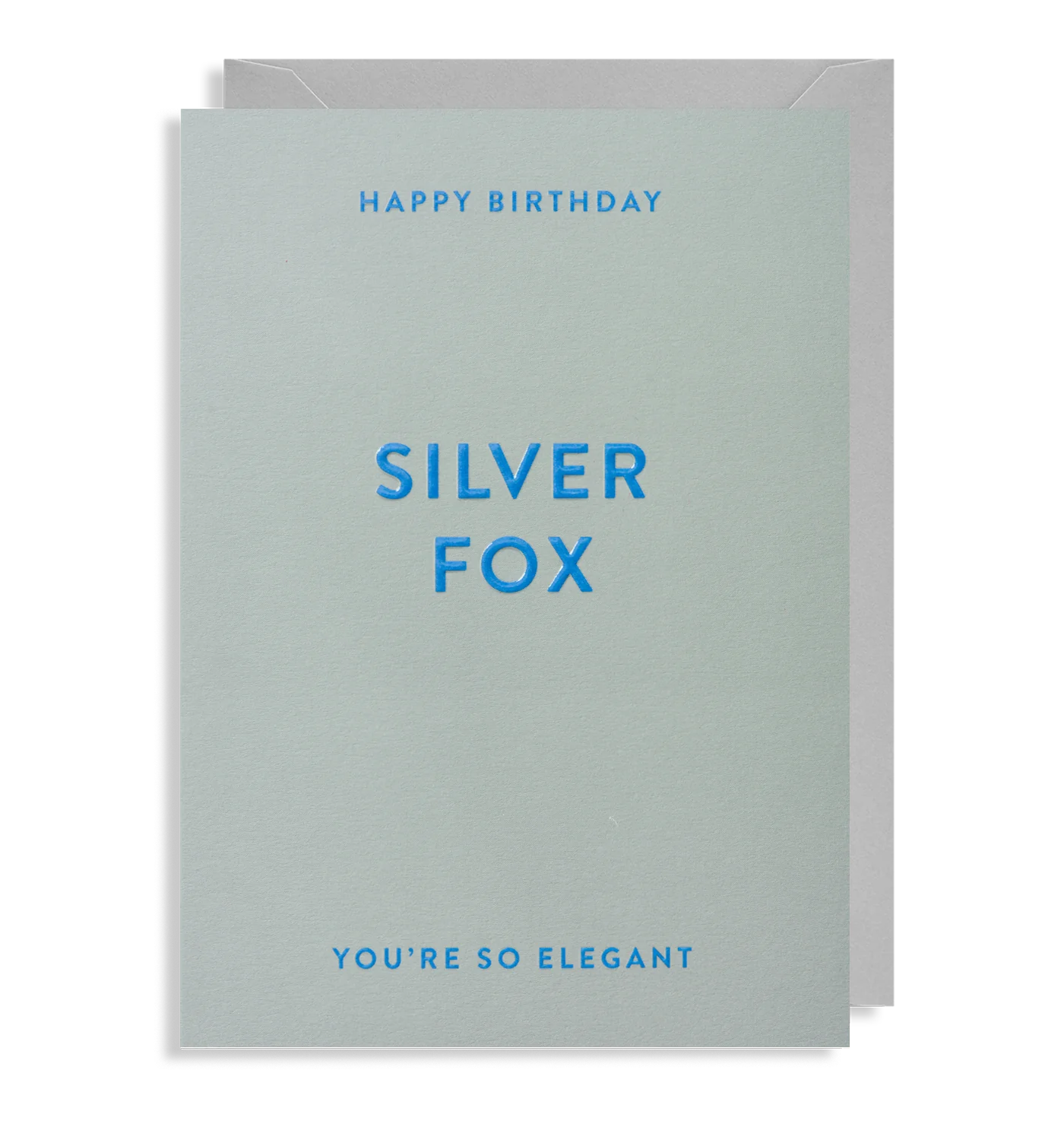 Silver Fox Birthday Card