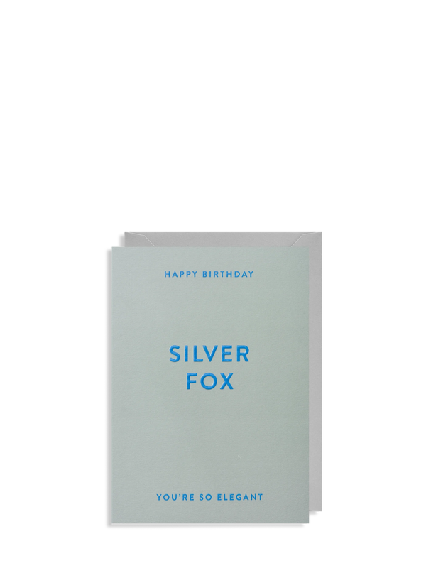 Silver Fox Birthday Card