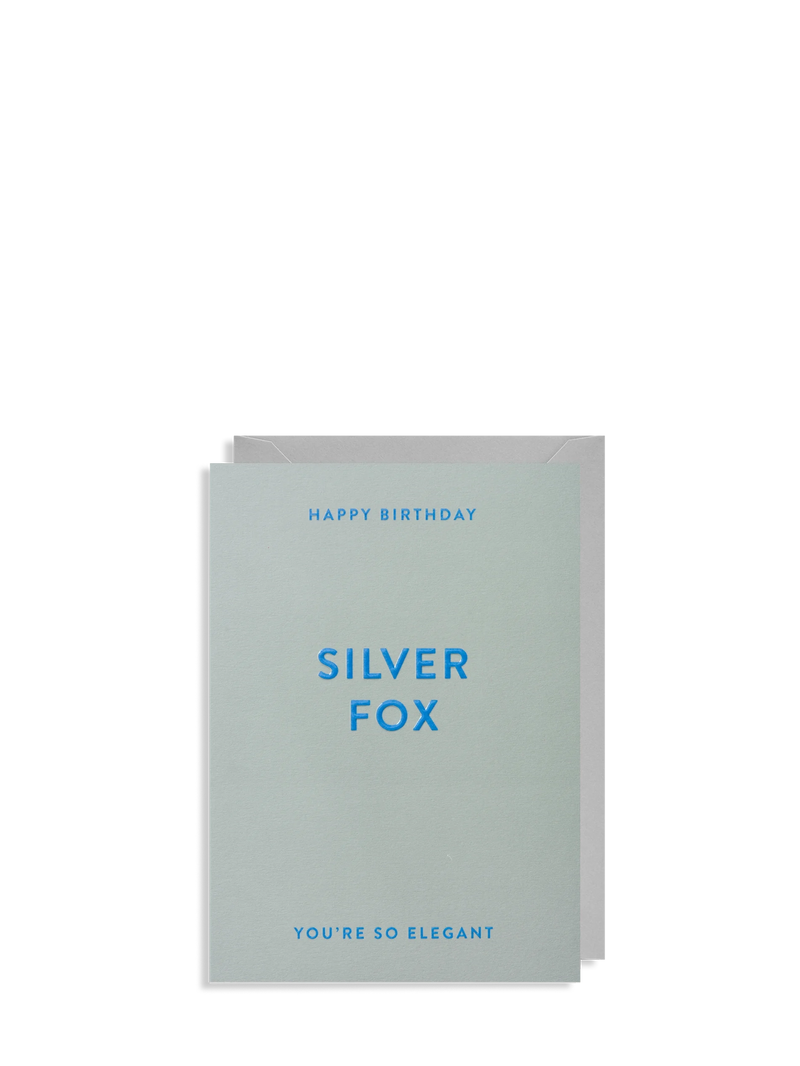 Silver Fox Birthday Card
