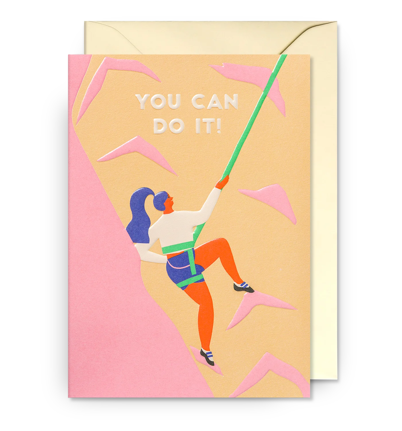 You Can Do It! Rock Climbing Encouragement Card