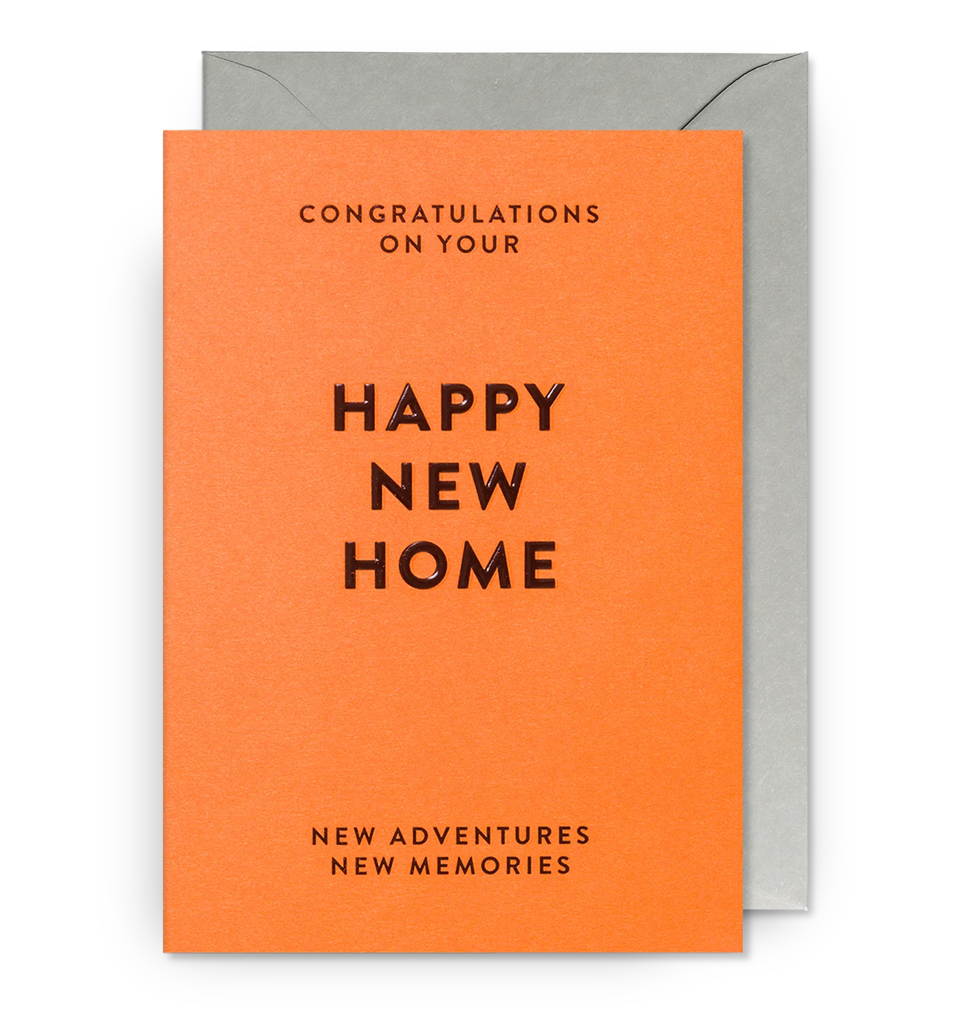 Orange Congratulations New Home Card