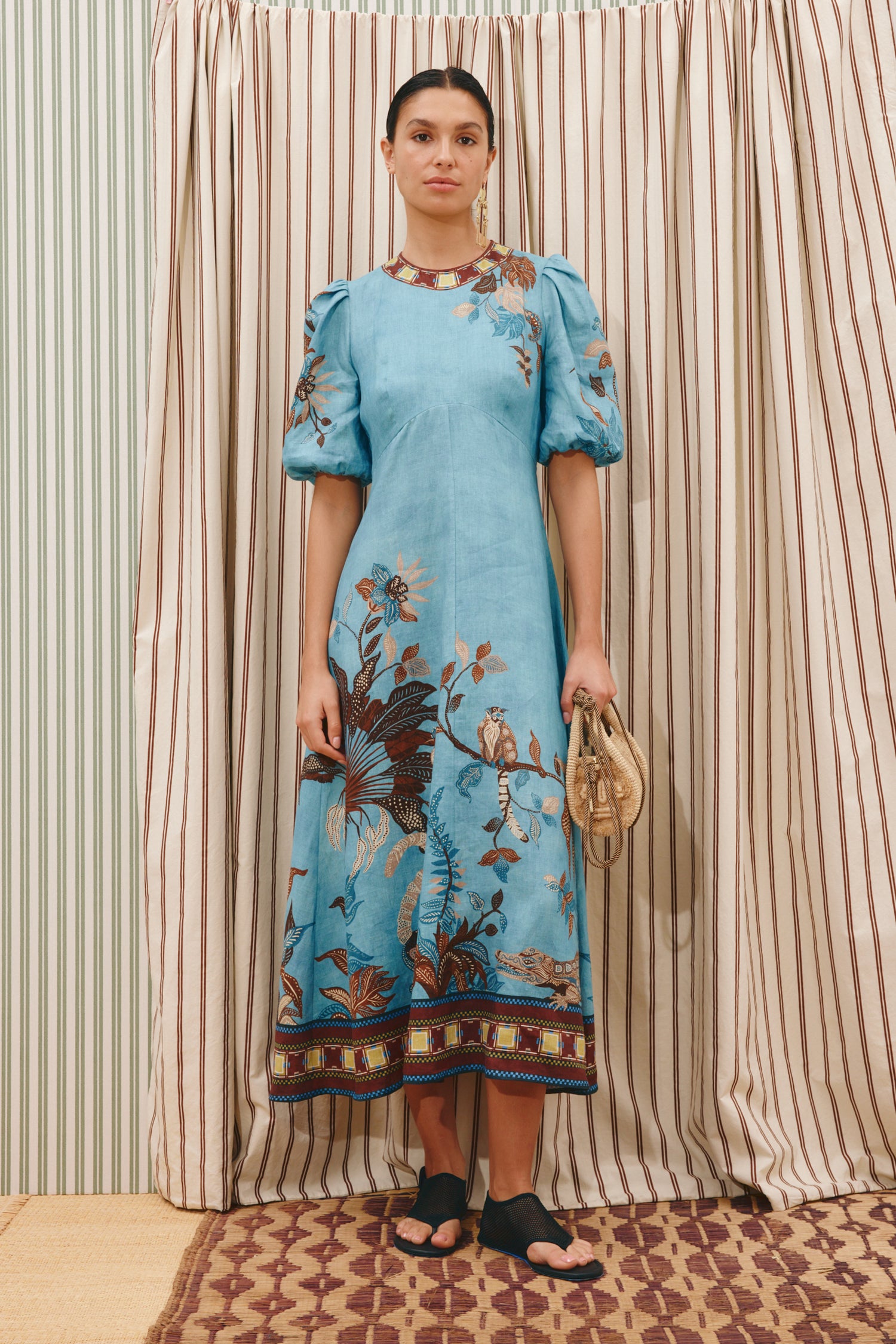 Georgie midi dress, blue-multicolour