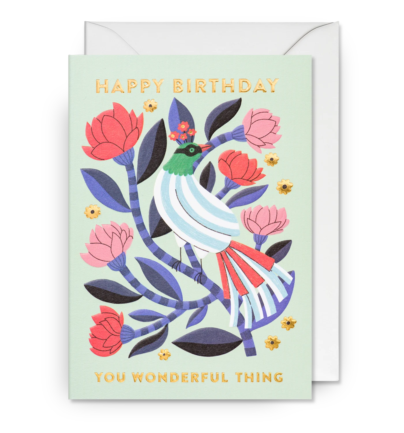 You Wonderful Thing Paradise Bird & Paradise Flowers Birthday Card