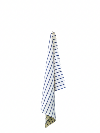 Cotton Kitchen towel, Blue stripe /Off-white