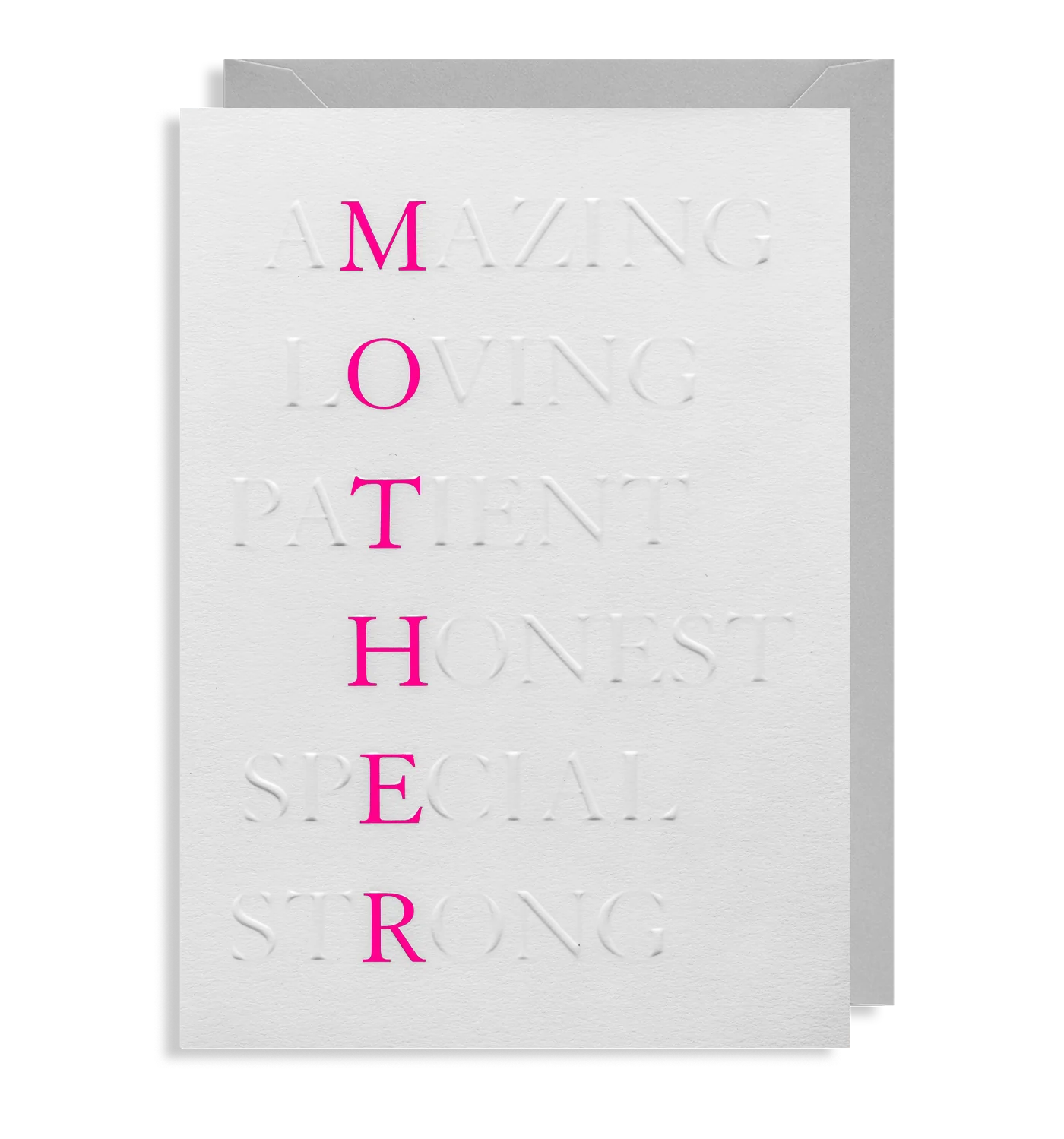 Mother (Amazing, Loving, Patient, Honest, Special, Strong) Mother's Day Card