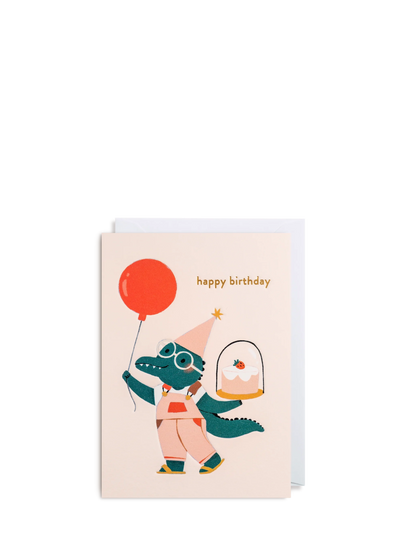 Party Crocodile, birthday card
