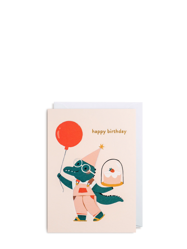 Party Crocodile, birthday card