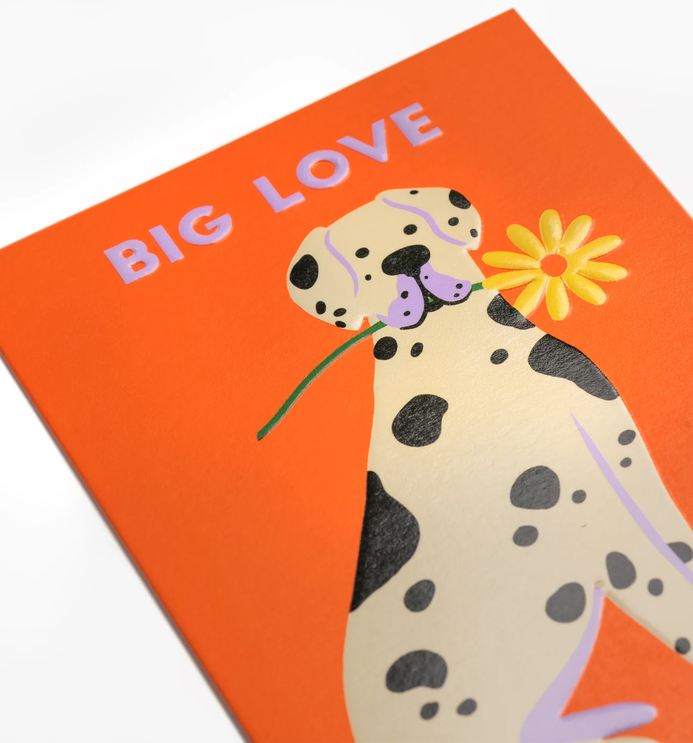 Big Love Spotty Great Dane Love Card by Naomi Wilkinson