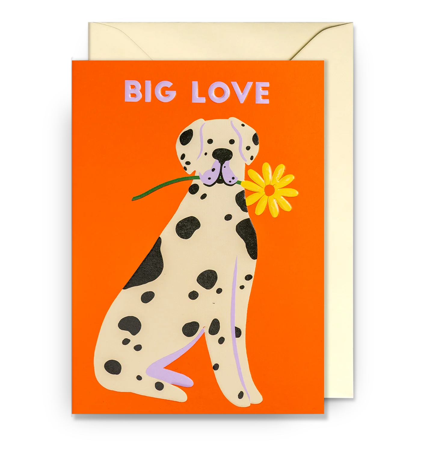 Big Love Spotty Great Dane Love Card by Naomi Wilkinson
