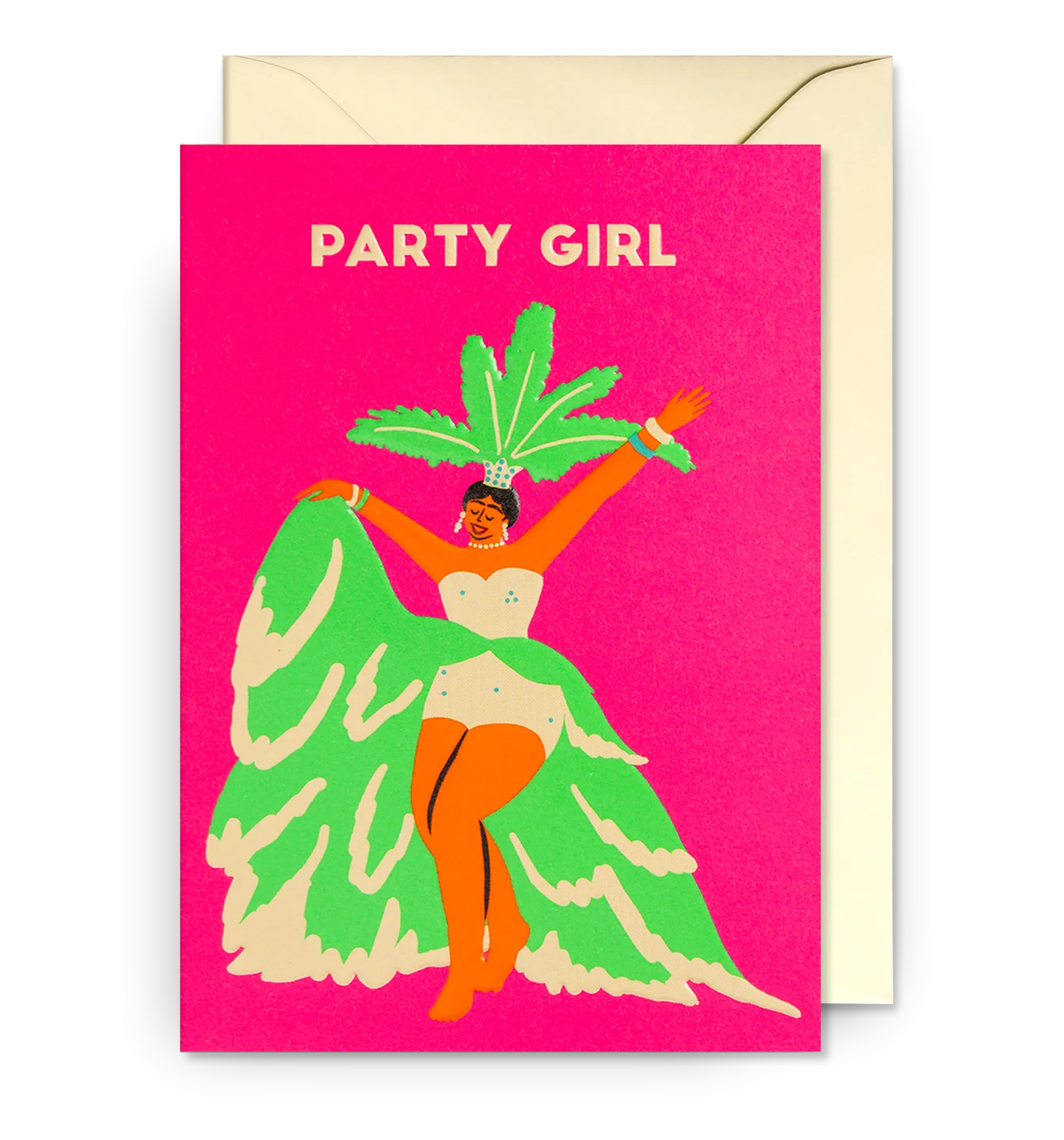 Party Girl (Samba Dancer) All Occasions Card by Naomi Wilkinson