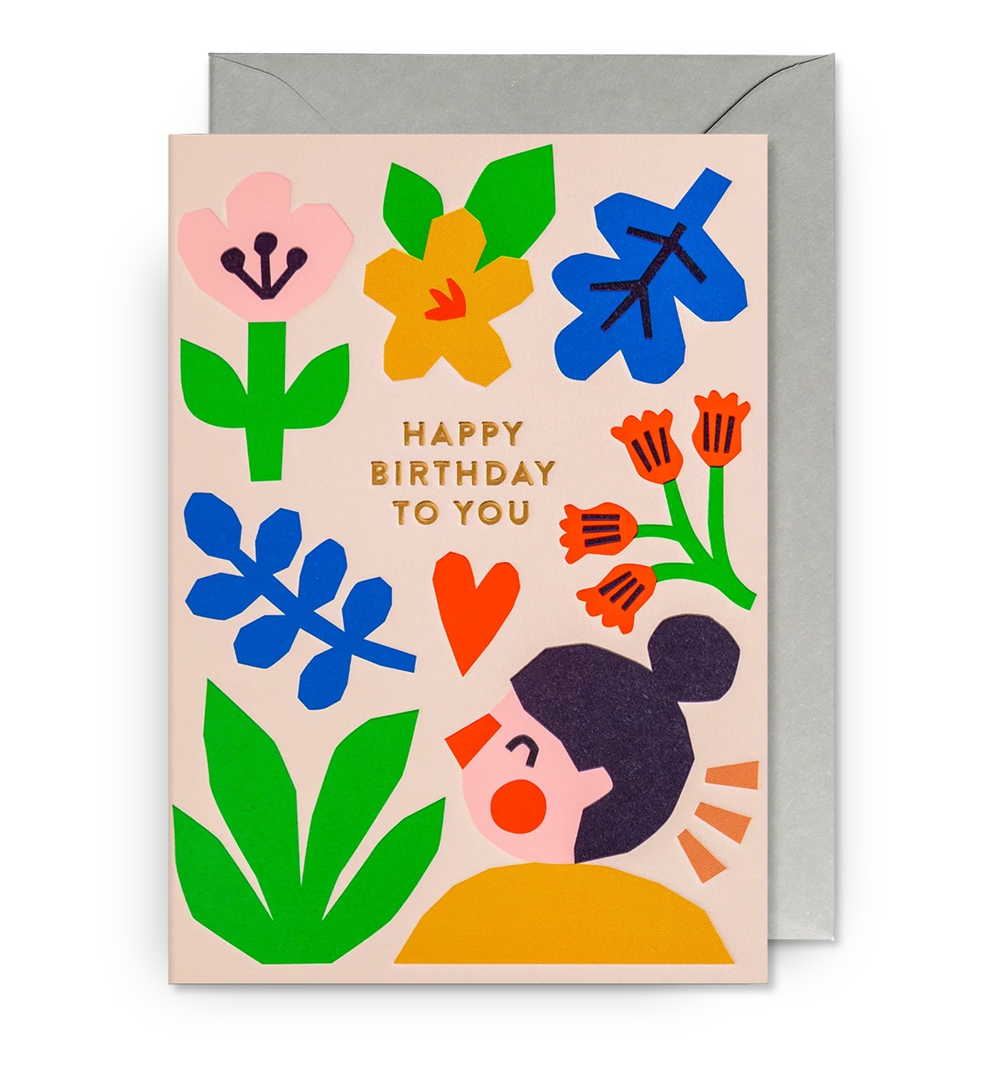 Happy Birthday Papercut Illustrated Birthday Card by Myriam Van Neste