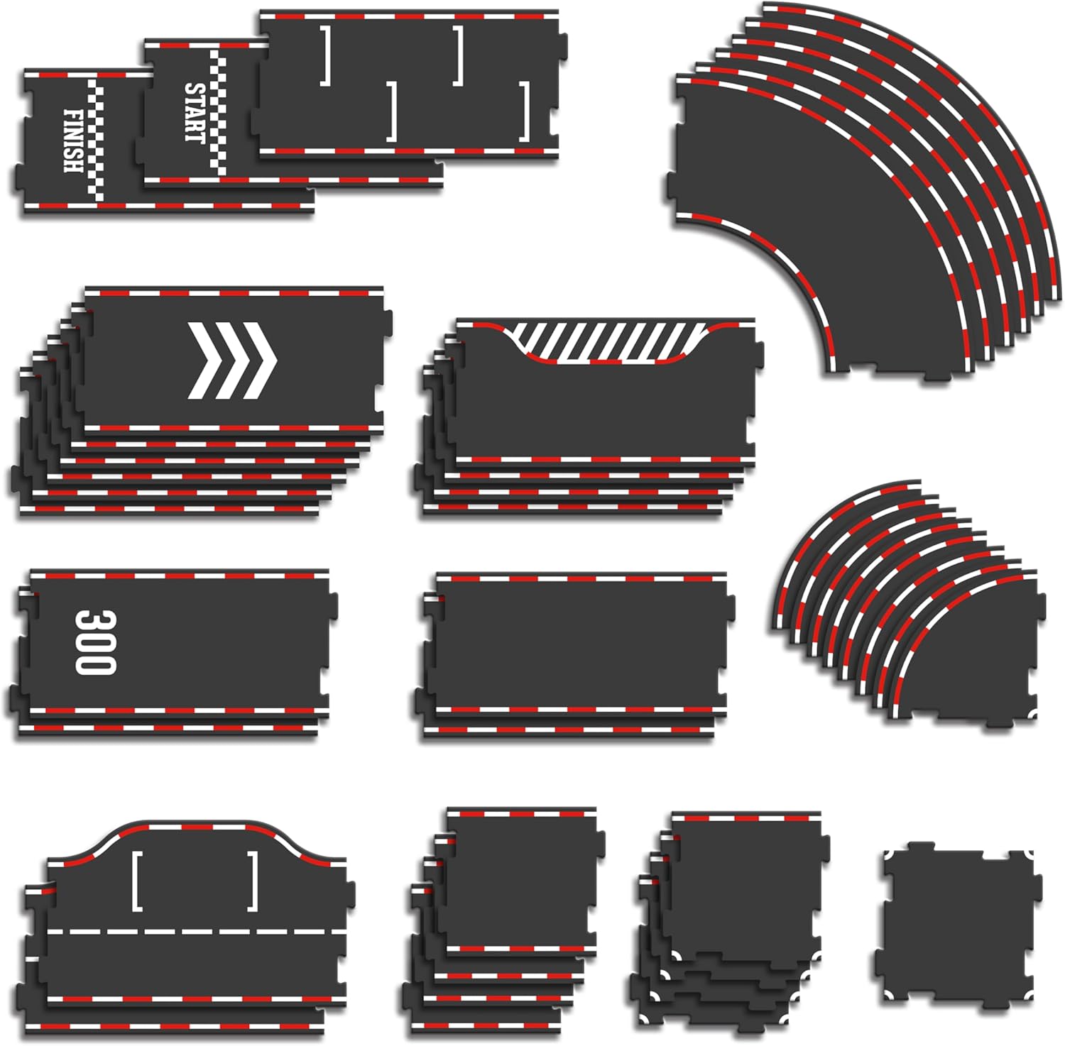42 pcs Reversible circuit + 2 cars