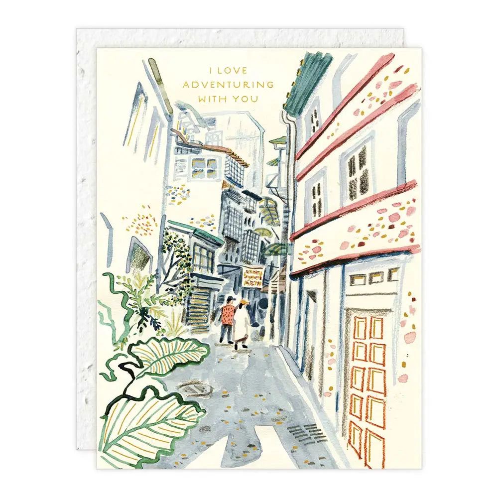 Adventuring With You Love & friendship card (plantable envelope)