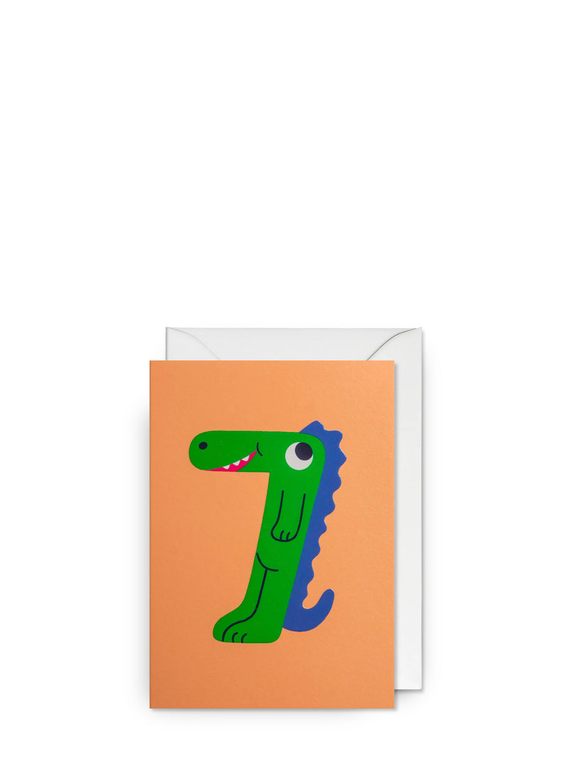 Snappy Crocodile Kid’s Milestone 7th, birthday card
