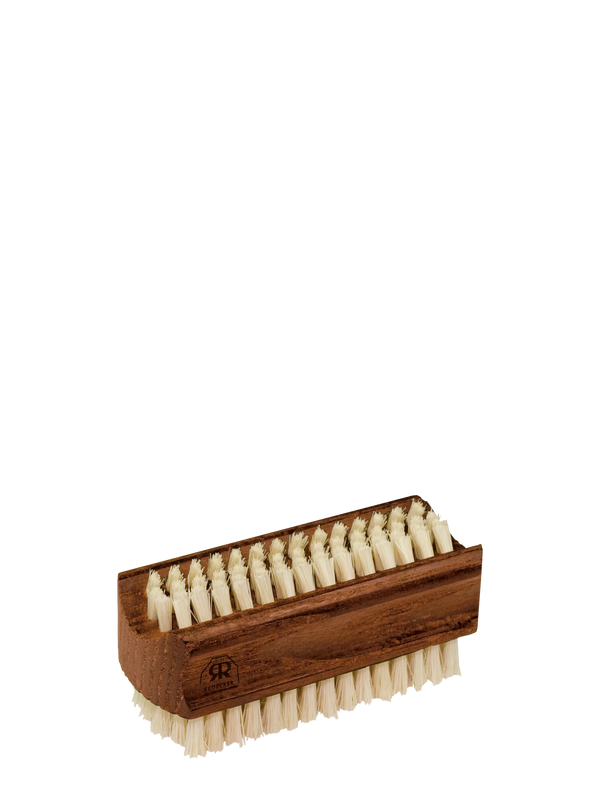Dark thermowood nail brush, strong light bristle