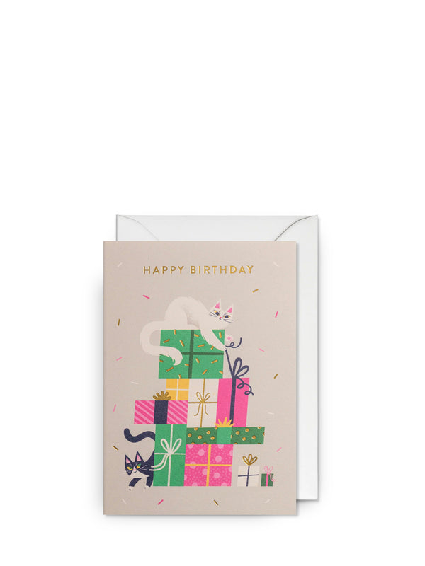 Cats presents, birthday card