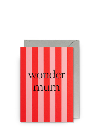 Striped wonder mum, Mother's Day card