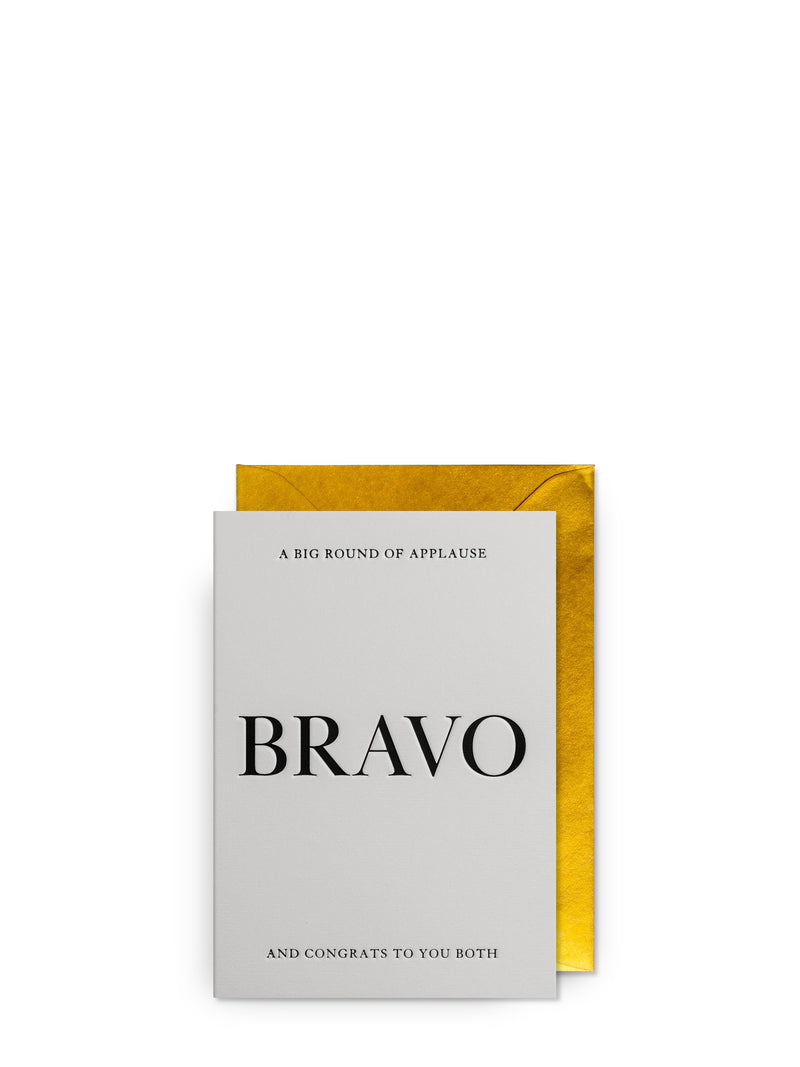 Bravo & big round of applause, wedding card