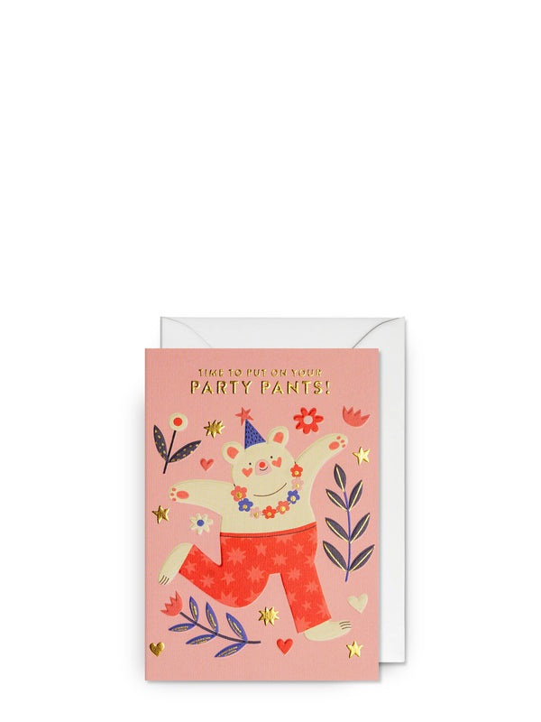 Party pants time birthday card
