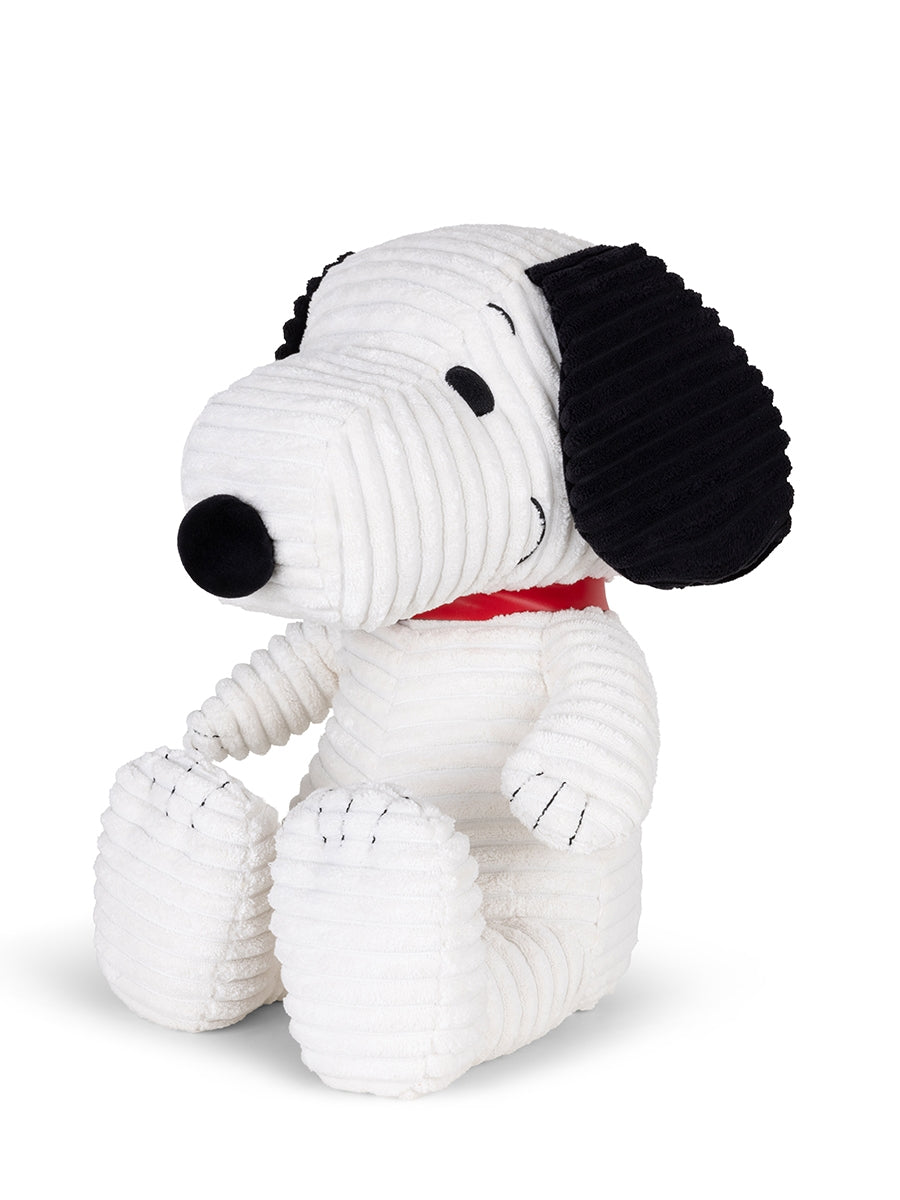 Sitting Snoopy corduroy soft toy, cream (40 cm)