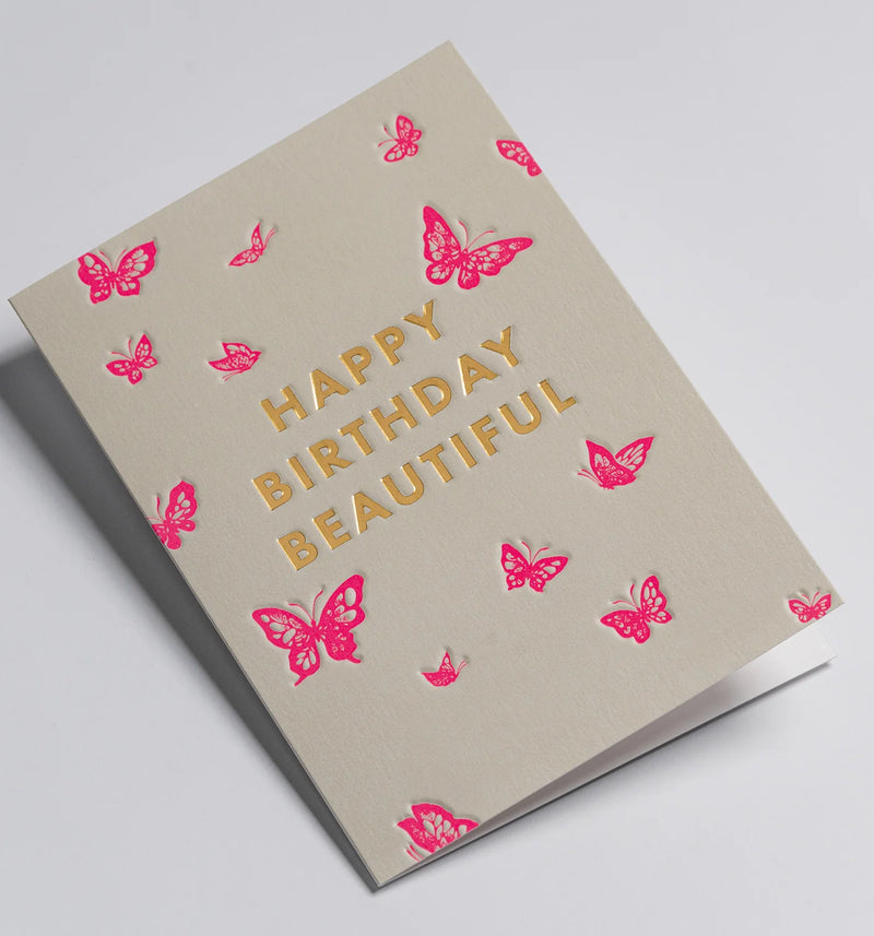 Butterfly beautiful birthday card