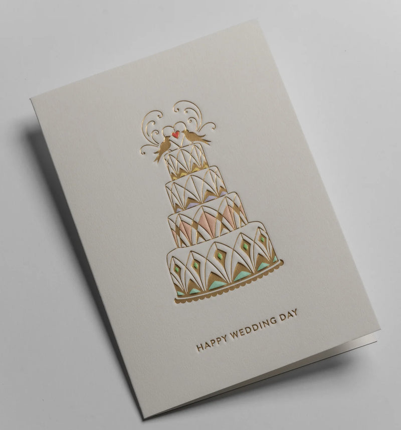 Decorative cake, wedding card