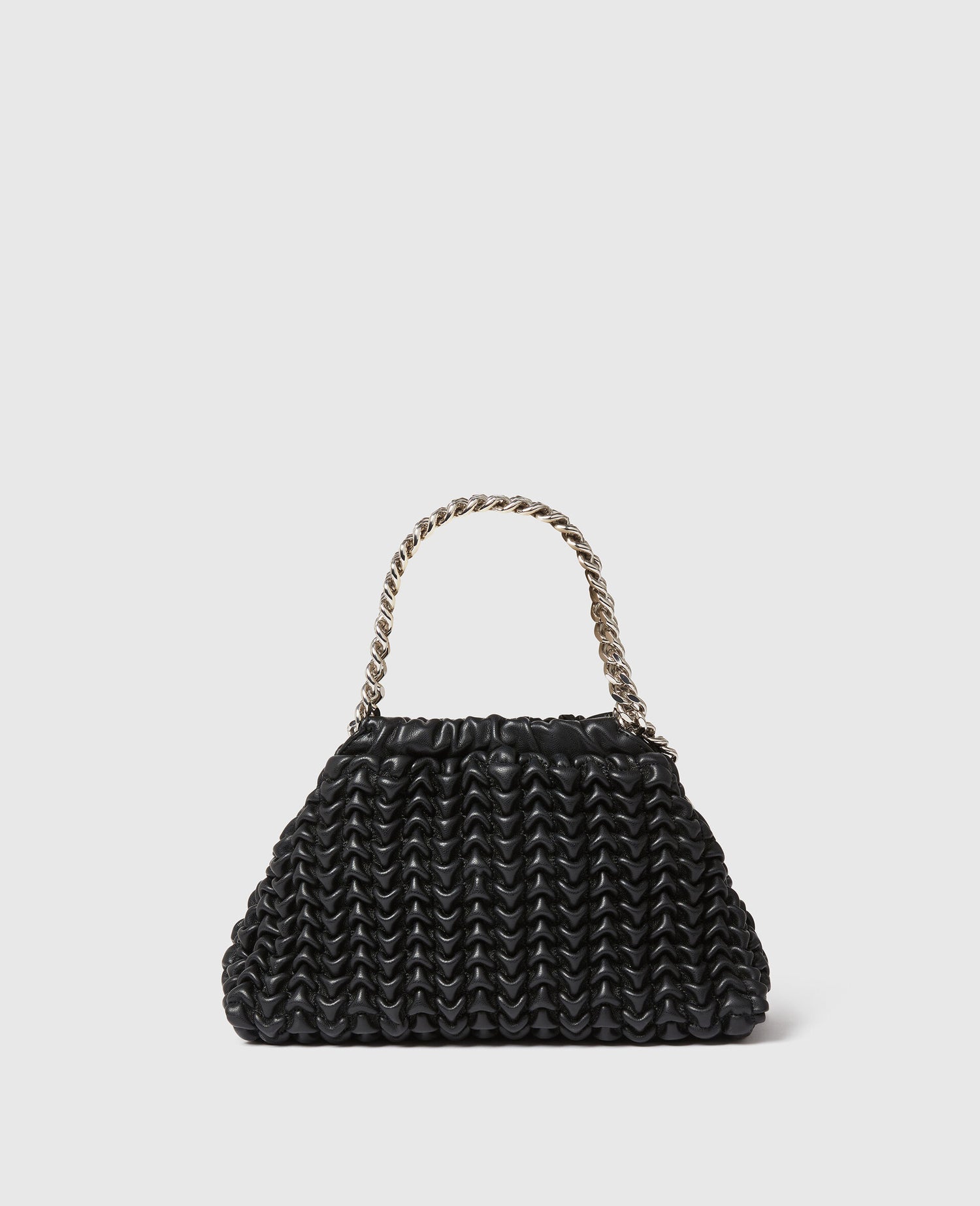 Falabella Mini Drawstring Bag Embroidery On Alter Mat, black