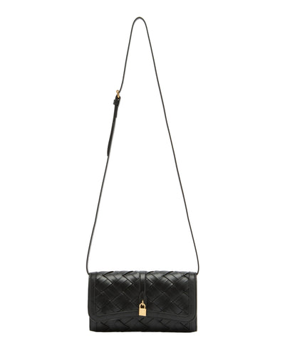 Stella ryder wallet with strap woven alter mat, black