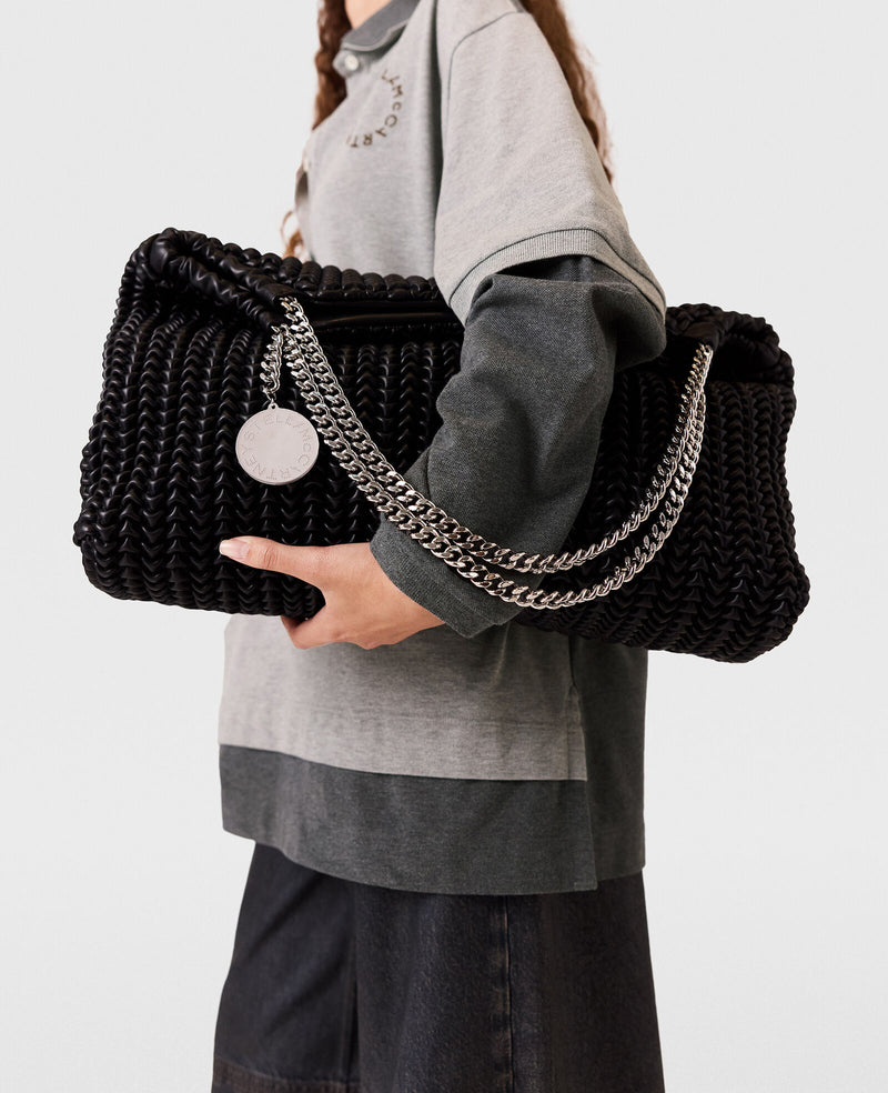 Falabella Drawstring Bag Embroidery On Alter Mat, black
