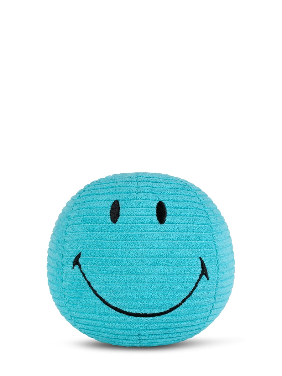 Smiley ECO corduroy soft toy, teal blue (13 cm)