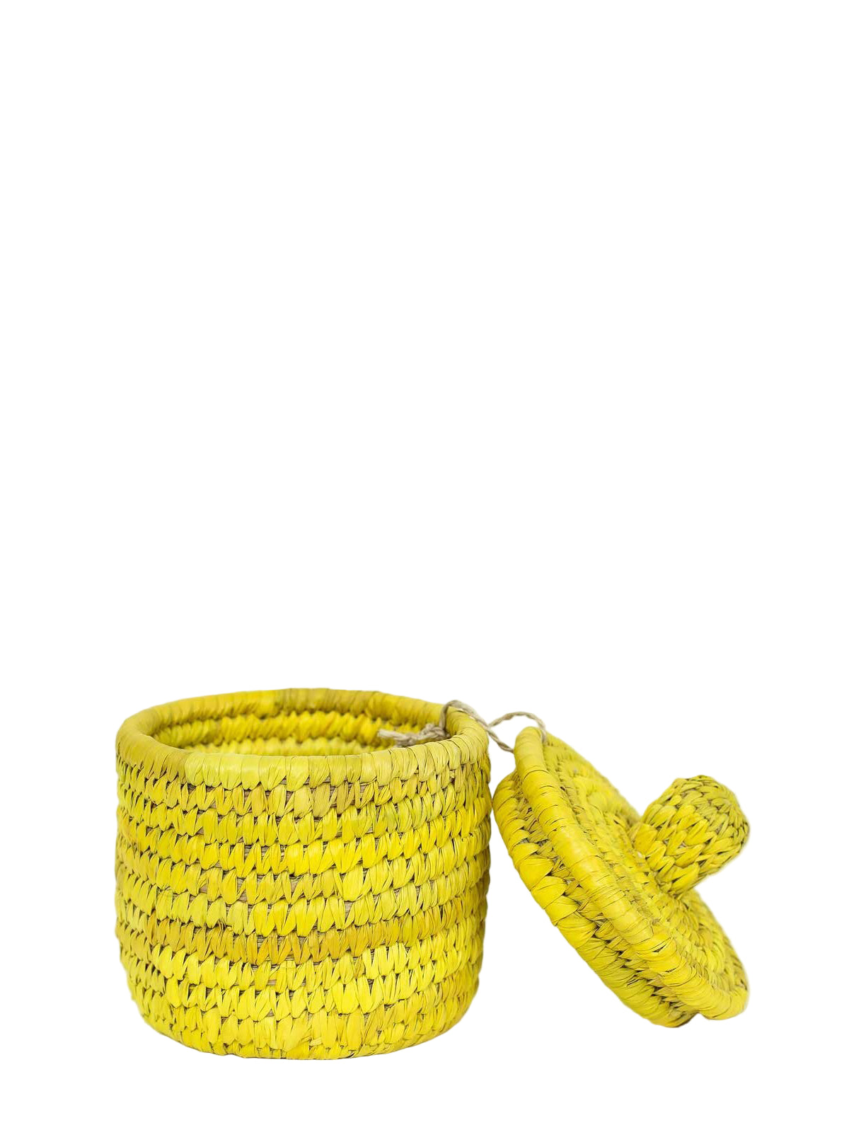 Palm color mini basket with lid, 4 colours