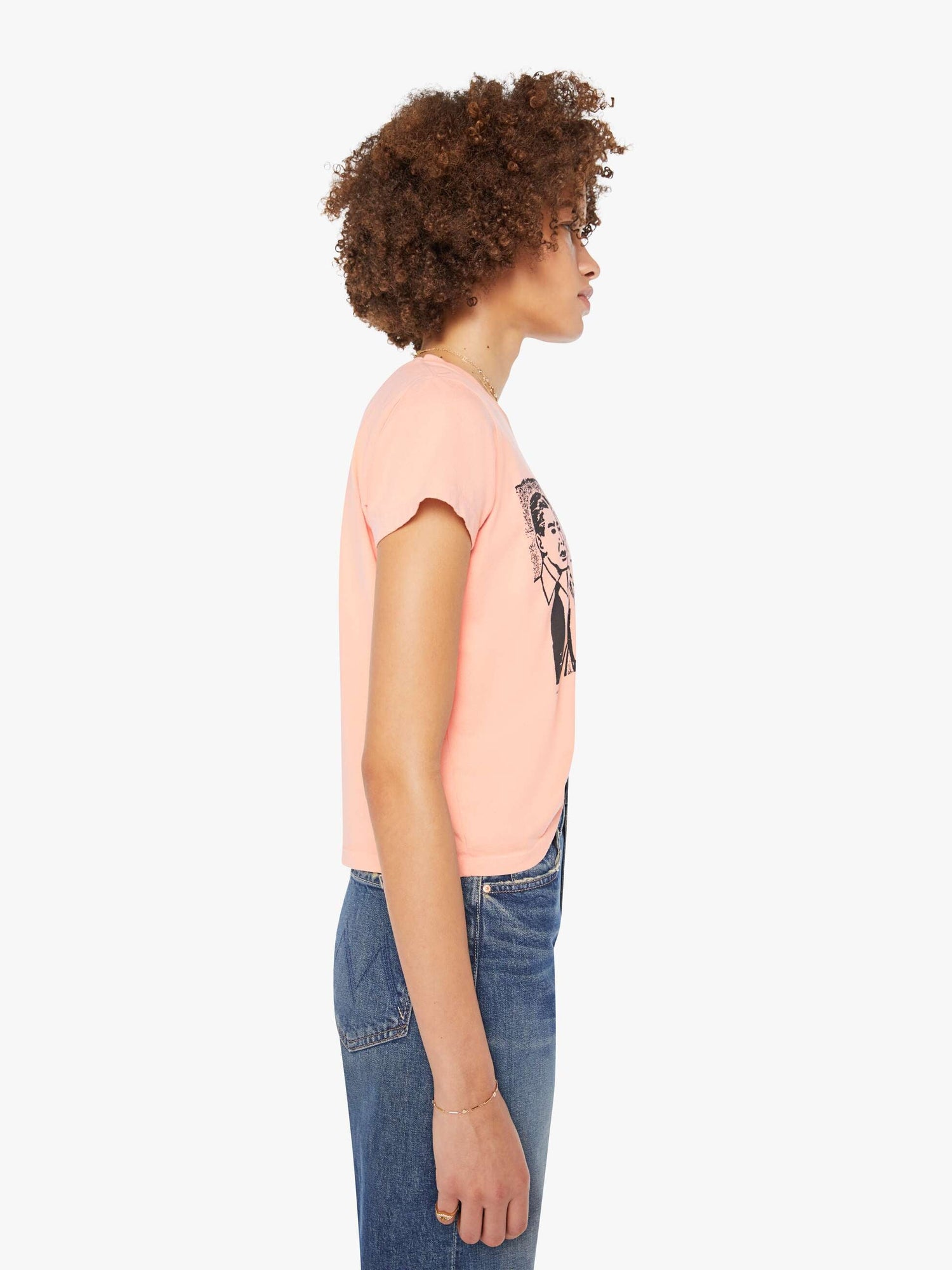 The Boxy Goodie Goodie print t-shirt, peach