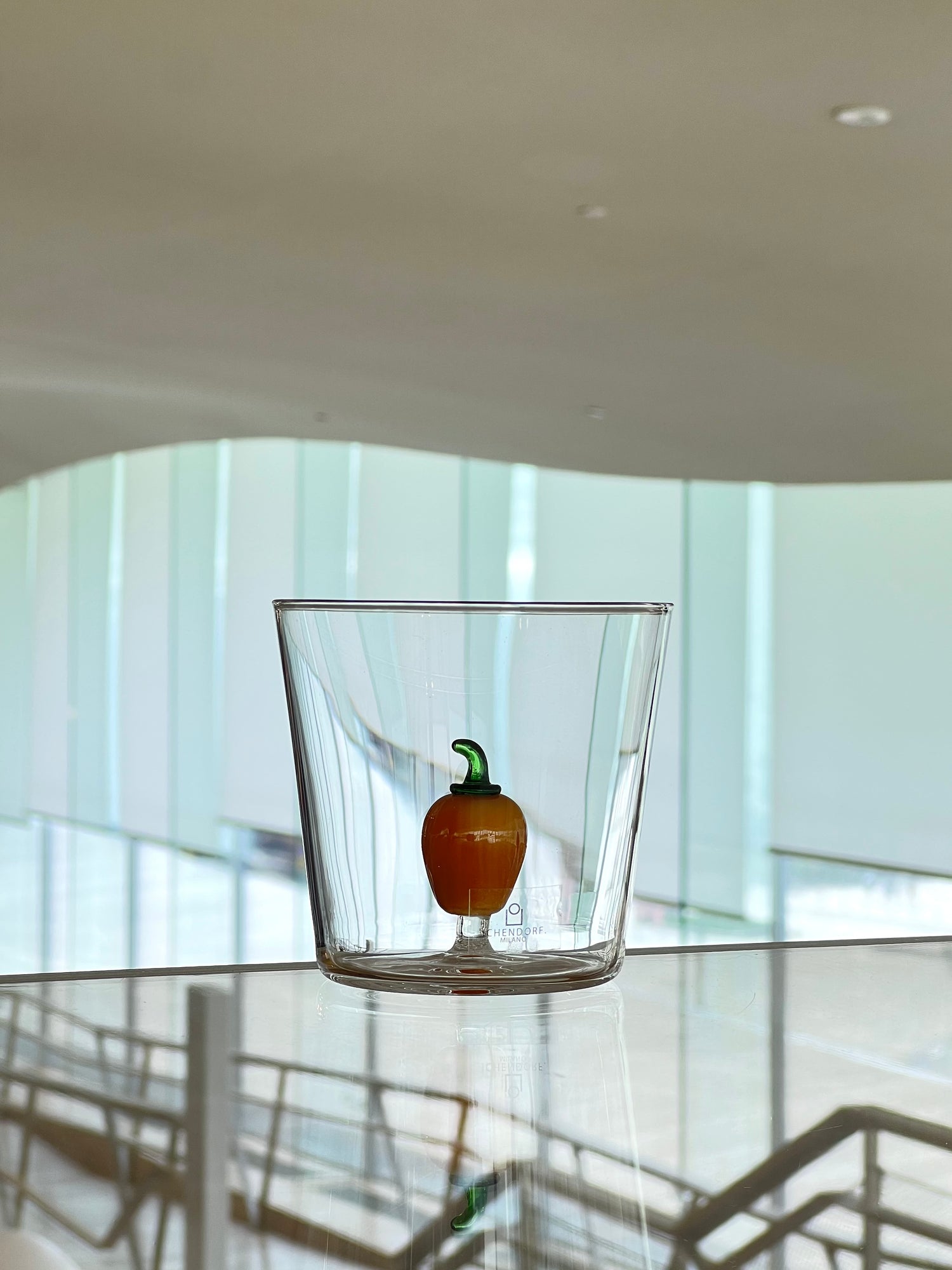 Yellow Pepper Glass Tumbler, Vegetables Collection