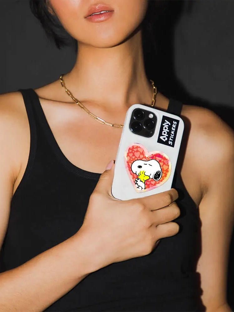 Holo Heart Snoopy, die cut sticker