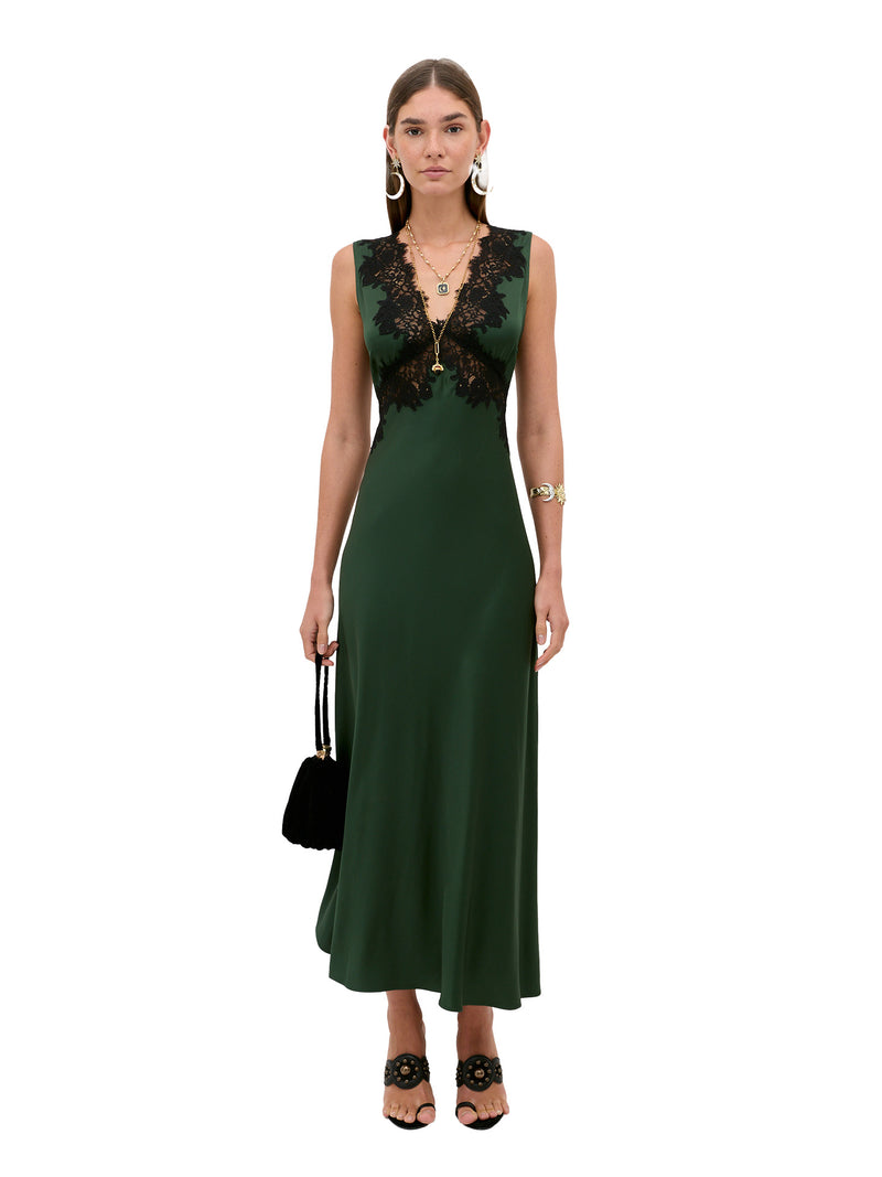 Lysandra dress, deep green