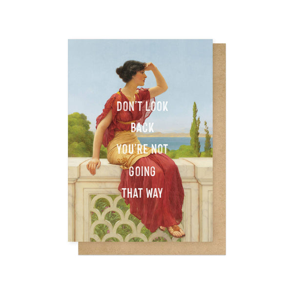 Don't look back large sympathy card