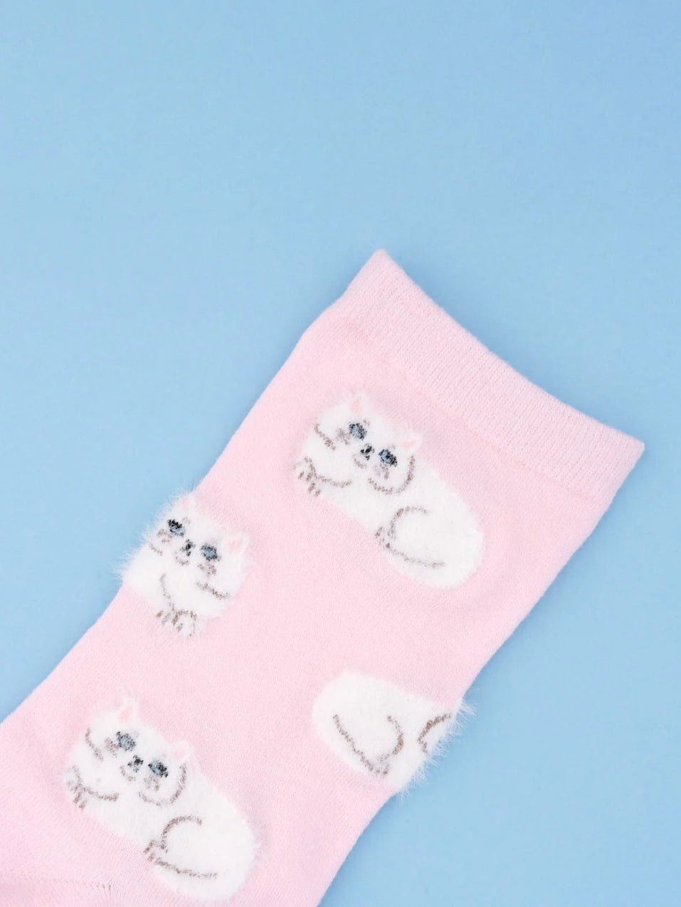 Persian cat socks, pink