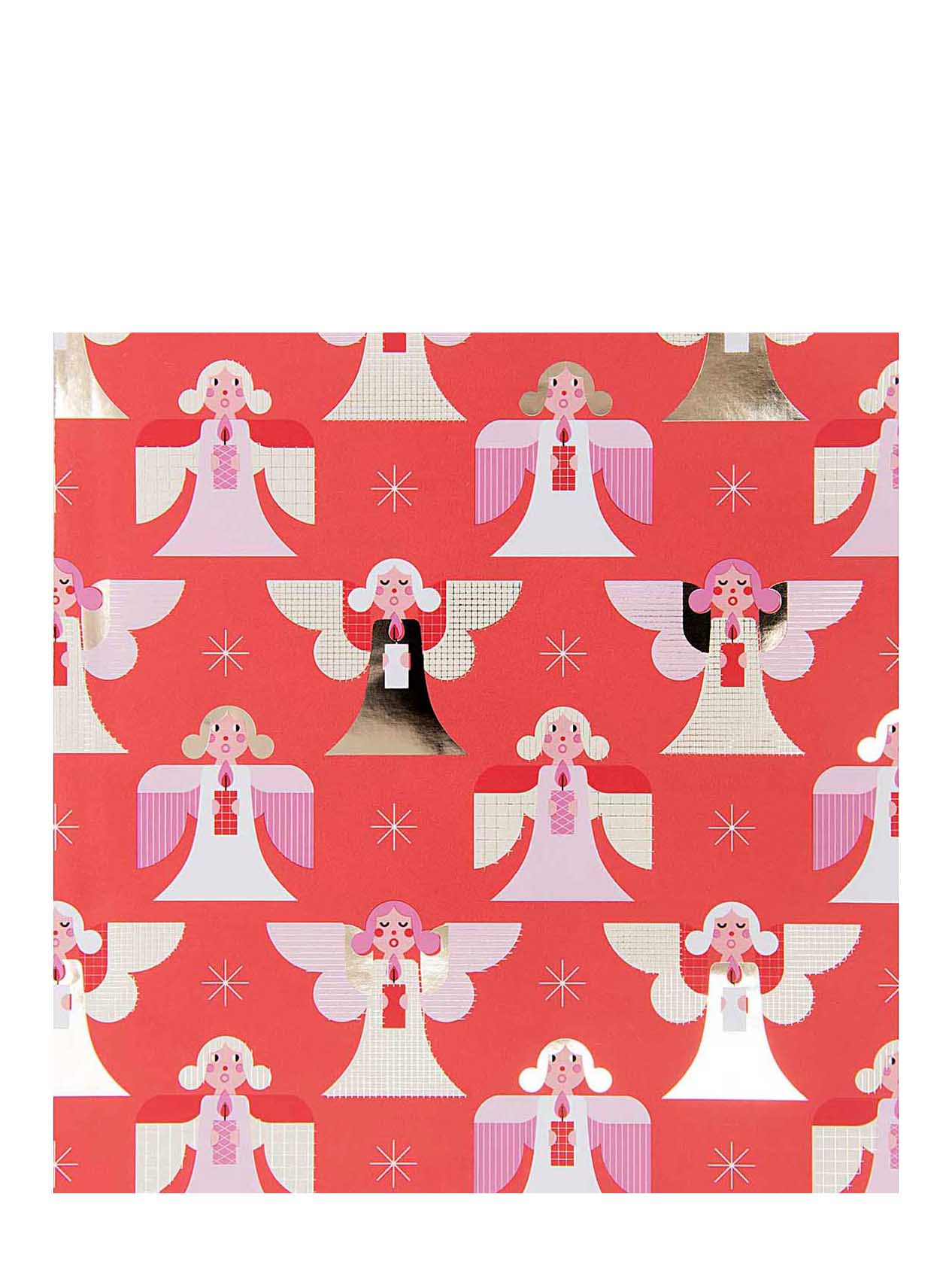 Angles wrapping paper, red (2m)