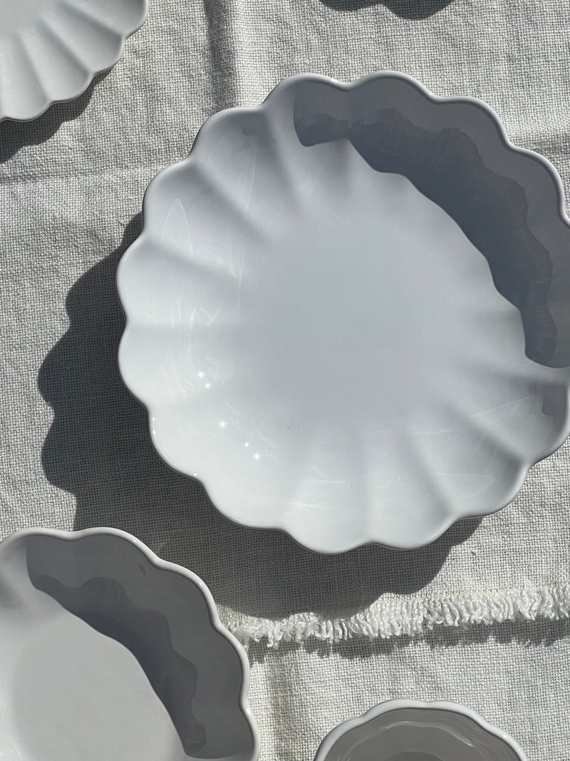 Oyster small plate, sand (20 cm)