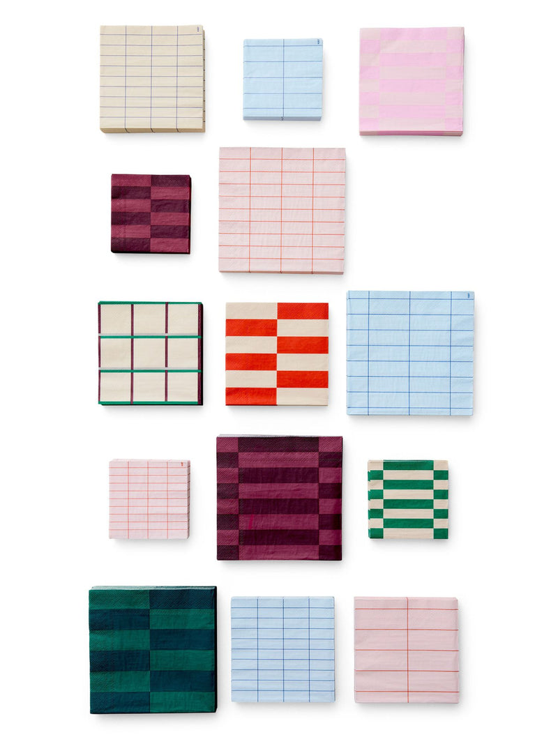 Pattern cocktail napkins set of 20, 4 colour combos