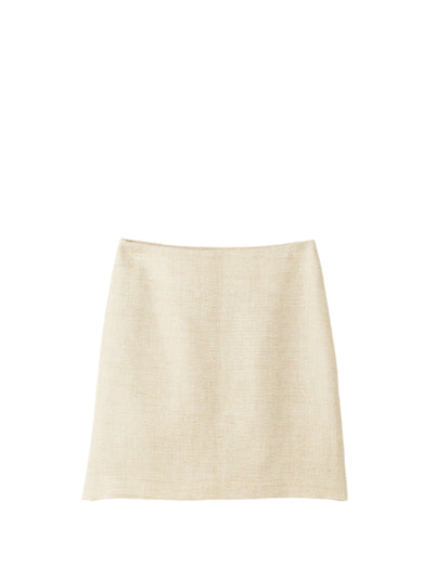 Chambray skirt, wood colour