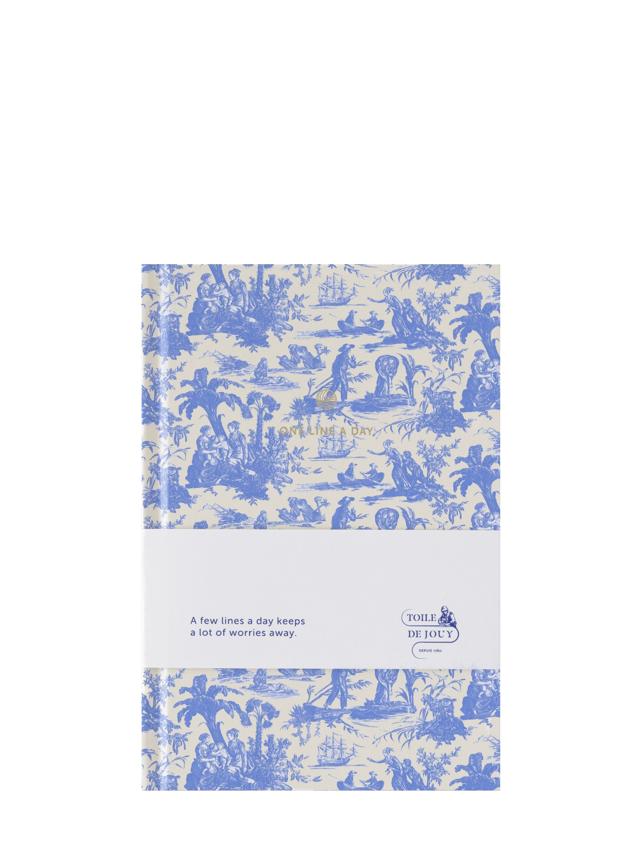 One line a day journal, Blue toile de Jouy