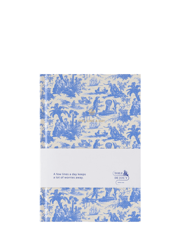 One line a day journal, Blue toile de Jouy